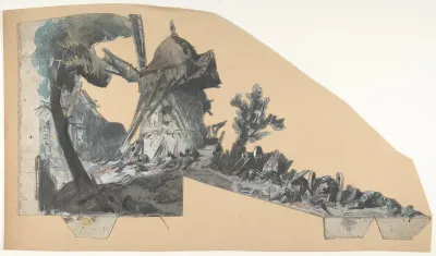 Design for a Stage Set at the Opéra, Paris: Lighthouse