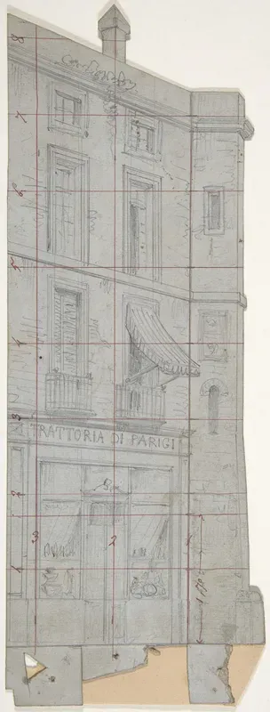 Design for a Stage Set at the Opéra, Paris: "Trattoria di Parigi"