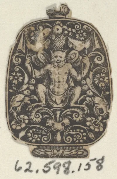 Design for a Sword Pommel with a Crouching Satyr