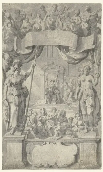 Design for a Title Print with Allegorical Figures