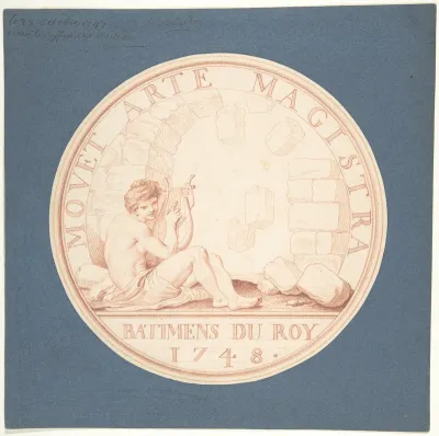 Design for a Token: Bâtiments du Roi, 1748