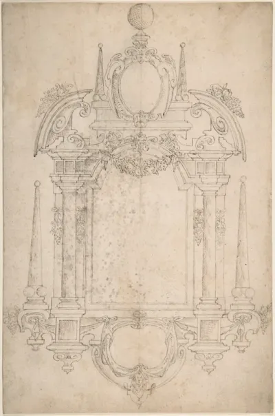Design for a Tomb or Wall Monument