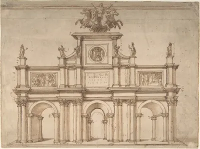 Design for a Triumphal Arch with Three Arches