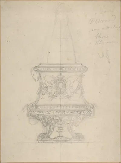 Design for a Vase with Rams' Heads in Renaissance Style
