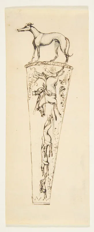 Design for a Vessel with Hunting Scenes