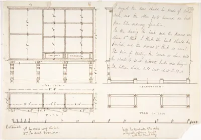 Design for a Wood Desk and Shelves