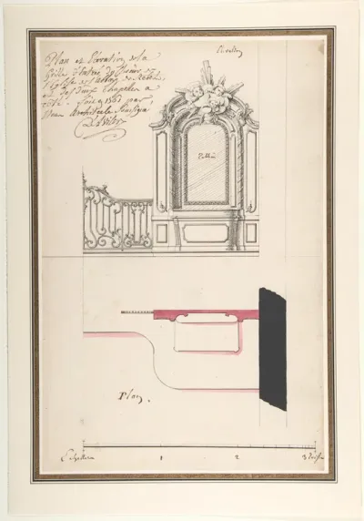 Design for an Altar and Choir Grill, Abbey at Rebais