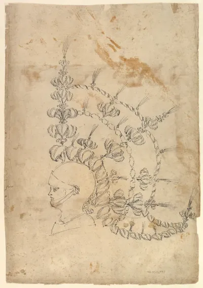 Design for an Armor Helmet with Tournament Headdress