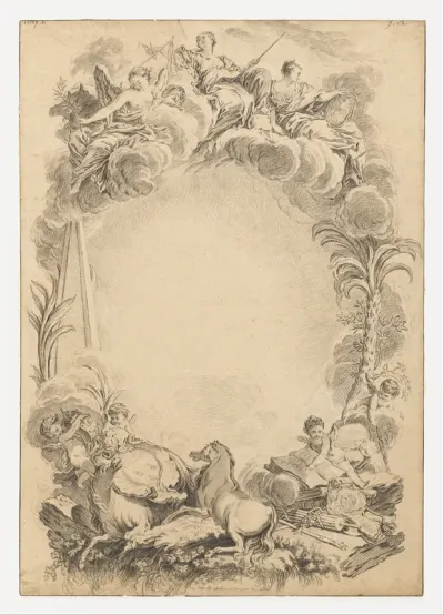 Design for an Escutcheon in Honor of William Earl Cowper (ca. 1665 1723)