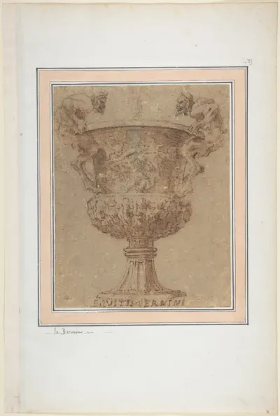 Design for an Urn with Satyrs for Handles