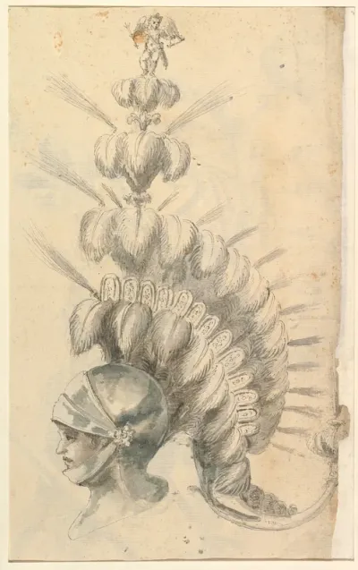 Design for an with Tournament Headdress