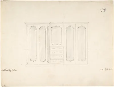 Design for Armoire with Mirrors