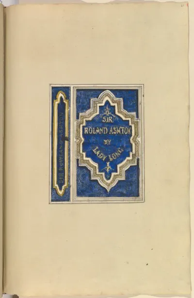 Design for Bookcover, Sir Roland Ashton, by Lady Long