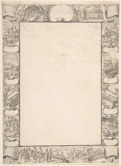 Design for Border with Religious Scenes