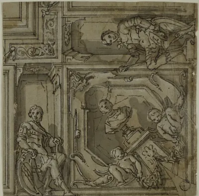 Design for Corner of a Ceiling Decoration