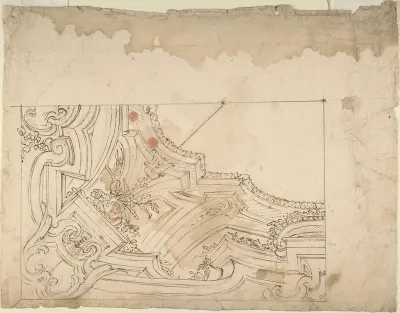 Design for Corner of a Cove (recto); Designs for a Ceiling (?) (verso)