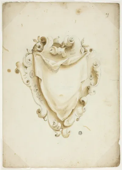 Design for Escutcheon, with Orb