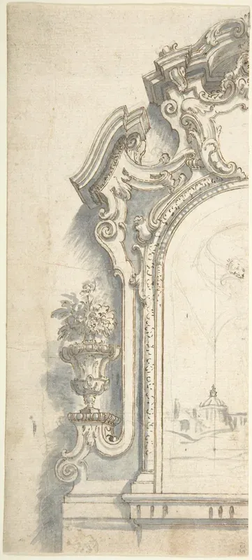 Design for Left Side of an Altarpiece Frame