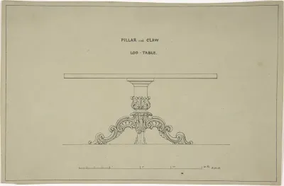 Design for Loo-Table with PIllar and Claw Support