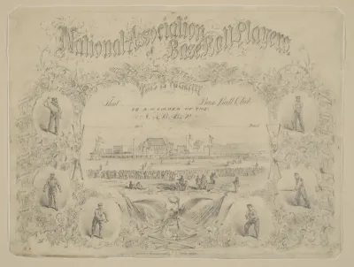 Design for National Association of Base Ball Players Certificate of Membership