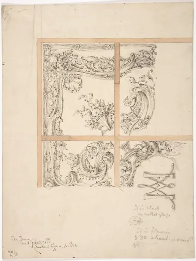 Design for Ornamental Glass, for 2 Prate Street, Camden Town, London