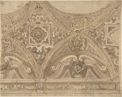 Design for part of a Vaulted Ceiling of a Church
