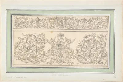 Design for plate 5 from "Orthographia"