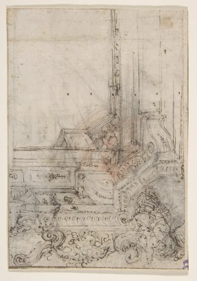Design for the Corner of a Decorated Ceiling