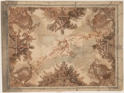 Design for the Decoration of a Ceiling with the Allegories of the Four Continents and the Signs of the Zodiac