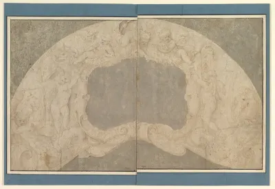 Design for the Decoration of a Lunette with a Large Central Cartouche