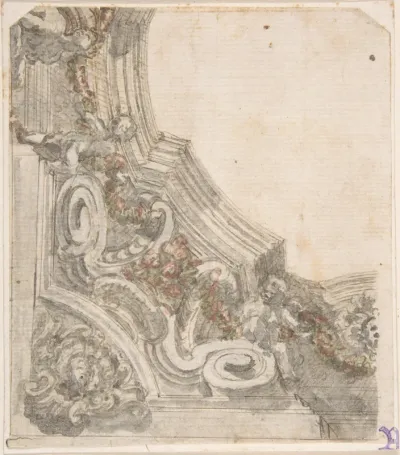 Design for the Decoration of the Corner of a Ceiling