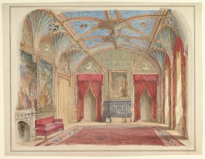 Design for the Decoration of the Drawing Room at Eastnor Castle, Herefordshire