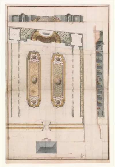 Design for the Garden of a Hotel on Rue des Amandiers, Paris