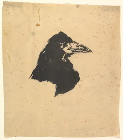 Design for the poster and cover for "The Raven" by Edgar Allan Poe