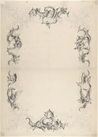 Design for the Stucco Decoration of a Rococo Ceiling