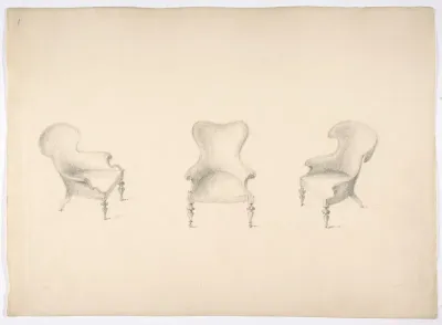 Design for Three Low Uphostered Arm Chairs