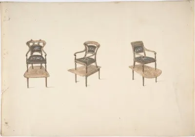Design for Three Small Elevated Armchairs