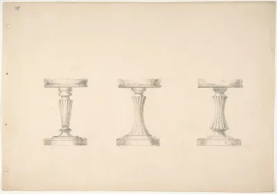 Design for Three Stools with Columnar Supports