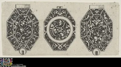 Design for three watch-cases