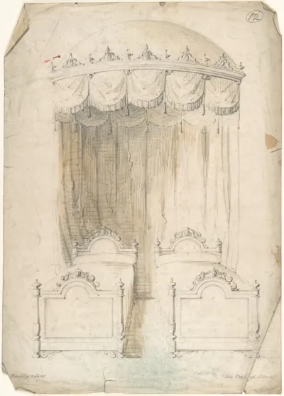 Design for Twin Beds with a Canopy