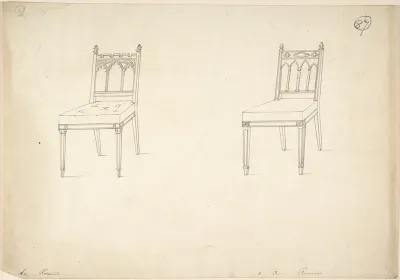 Design for Two Gothic Chairs