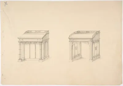 Design for Two Gothic Desks