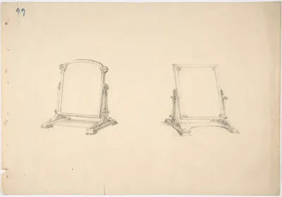 Design for Two Ornamented Tabletop Mirrors