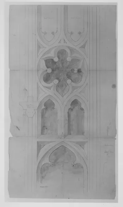 Design for window tracery for Chapman - full size