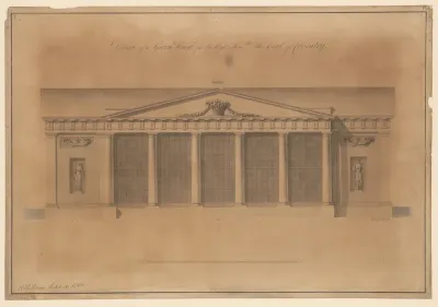 Design of a Greenhouse for the Right Honorable Earl of Coventry, Croome Court, Worcestershire (Elevation)