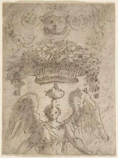 Design of an Urn with Figural Ornament