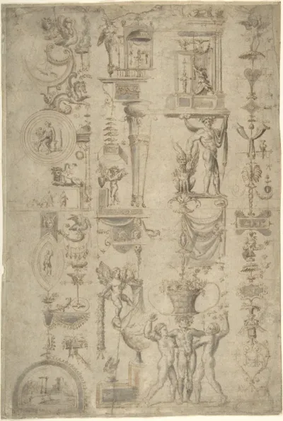 Design of Antique-Style Ornament ("Grotteschi")