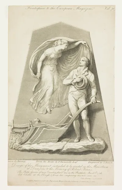 Design of the Monument intended to be erected in the Mausoleum at Dumfries to the Memory of Robert Burns
