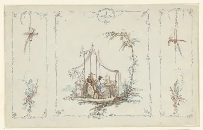 Design sketch in Chinoiserie style