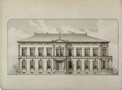 Design Studies, Elevation of a Villa, Presentation Elevation